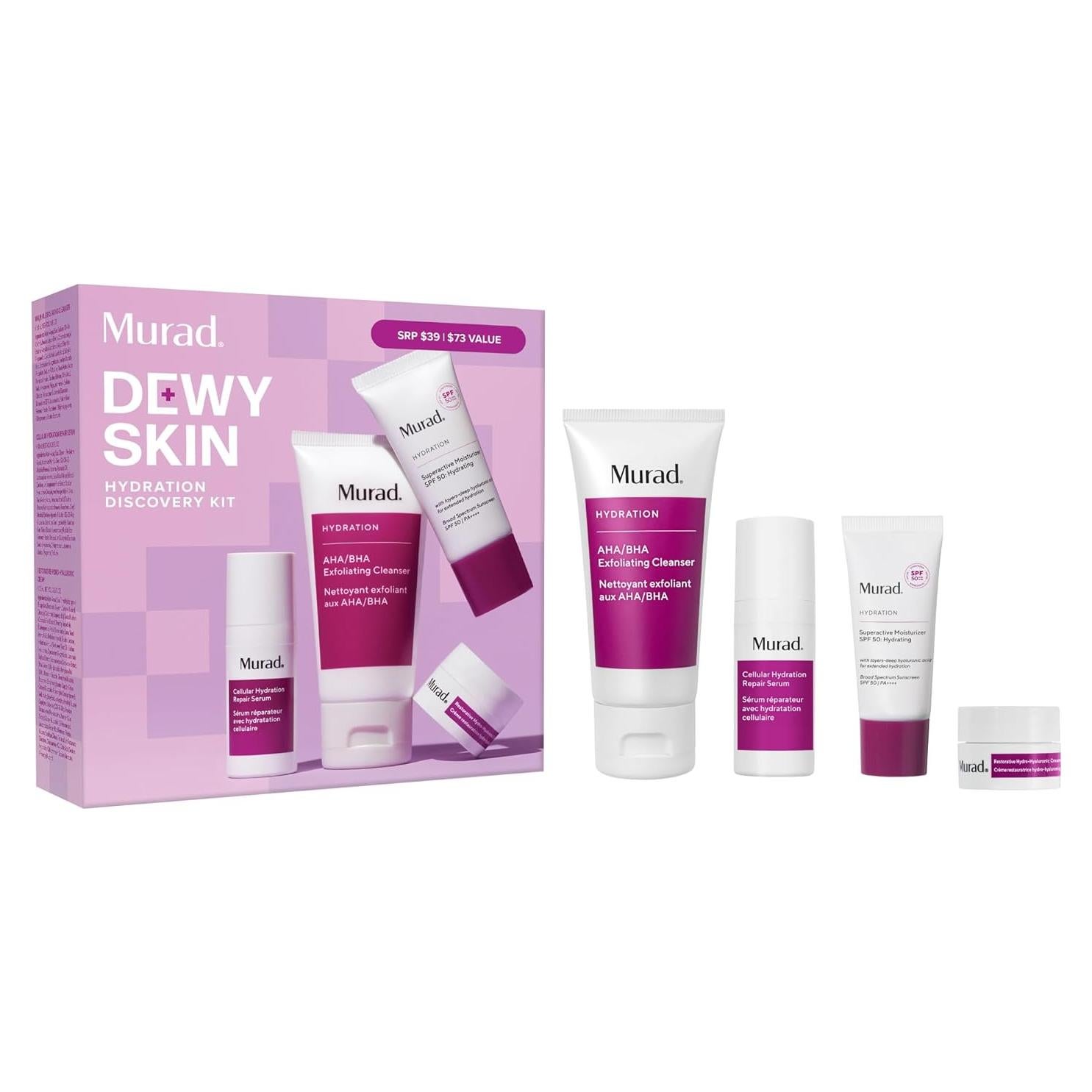 Kit de Prueba Murad Hydrate - Cuidado de Piel Radiante 4 Piezas