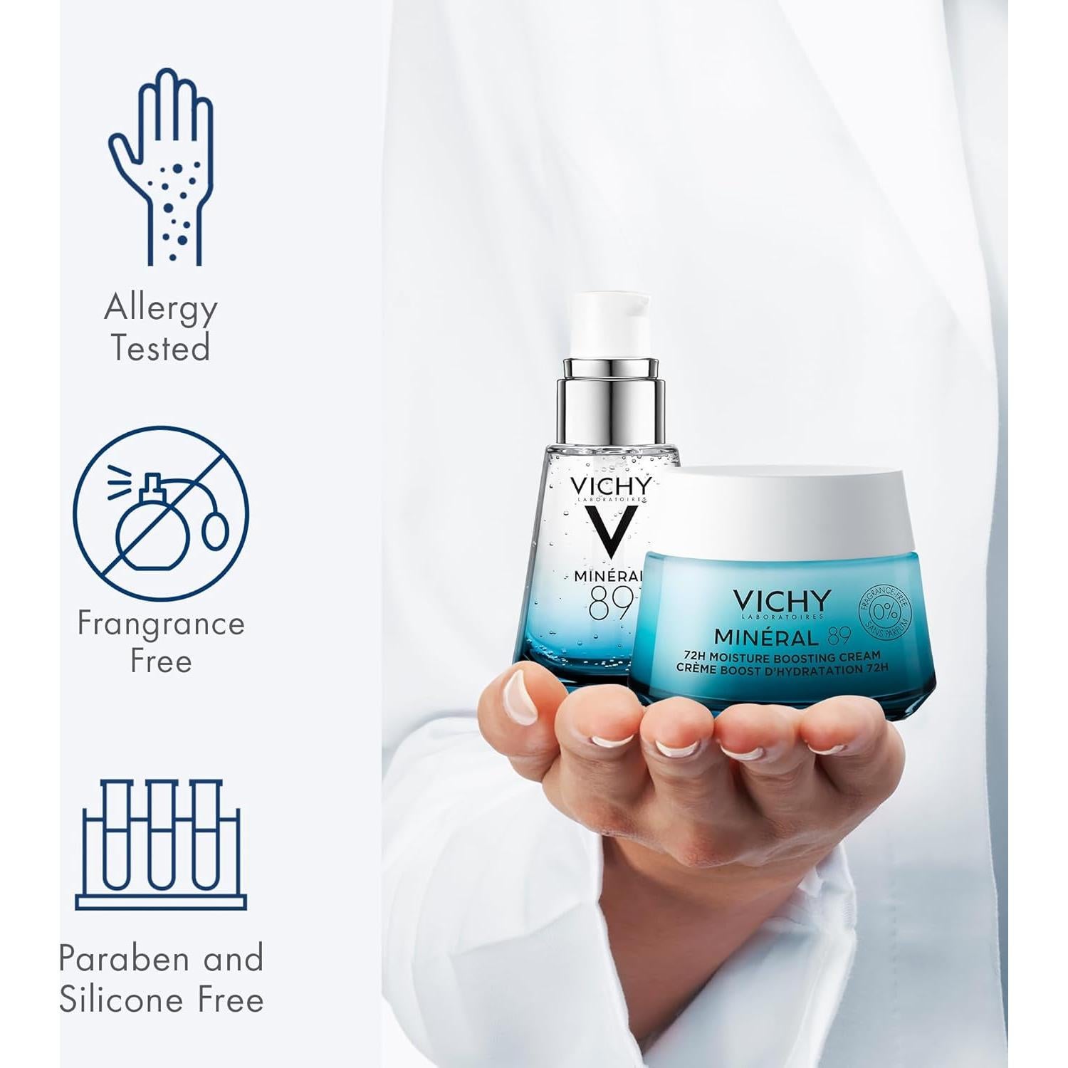 Vichy Mineral 89 Crema Hidratante Sin Fragancia 2 Piezas