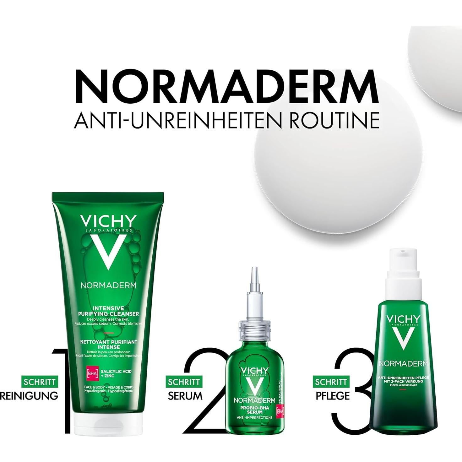 Limpiador Facial Vichy Normaderm 199ml Ácido Salicílico Piel Grasa