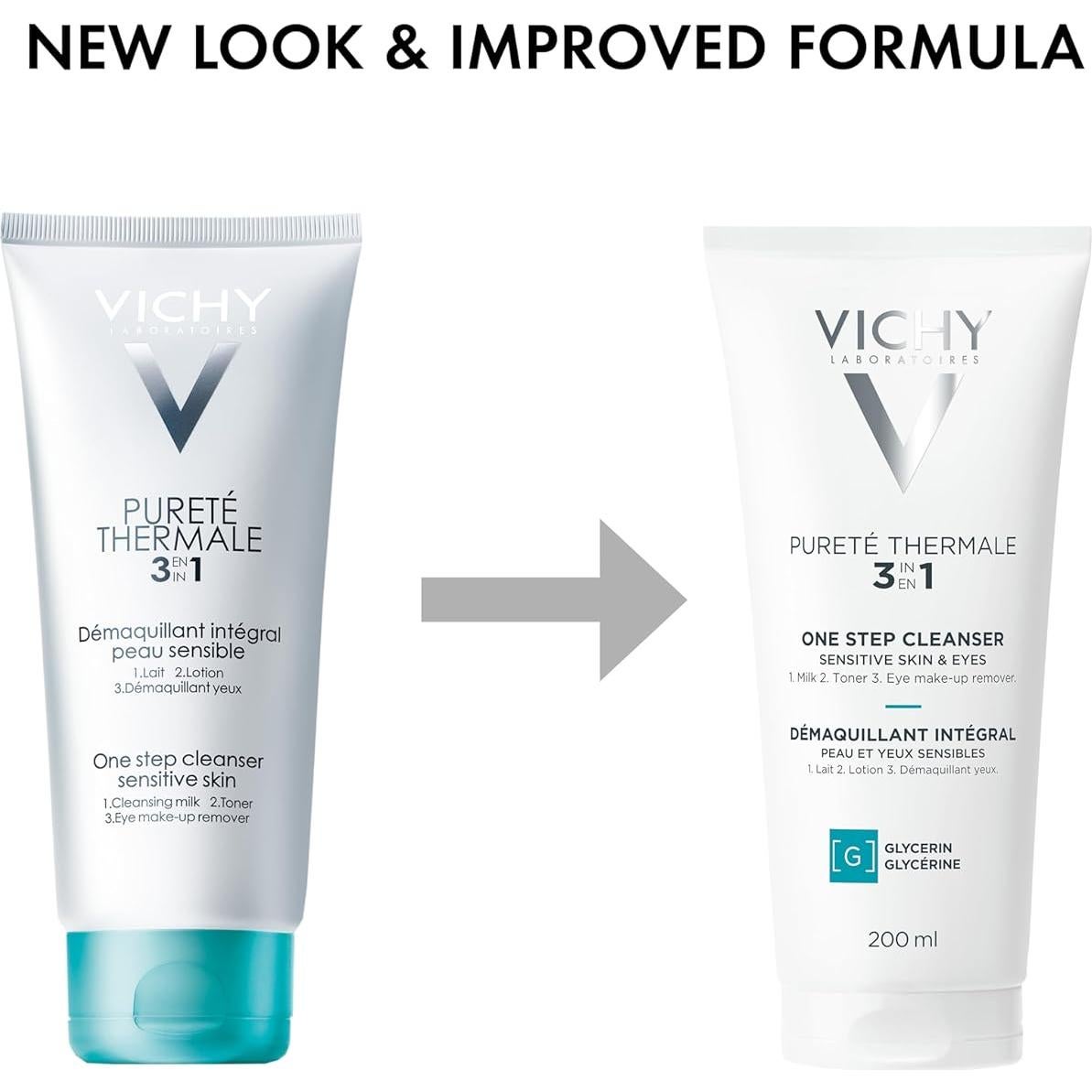 Limpiador Vichy Pureté Thermale 3-en-1 para Piel Sensible 191g