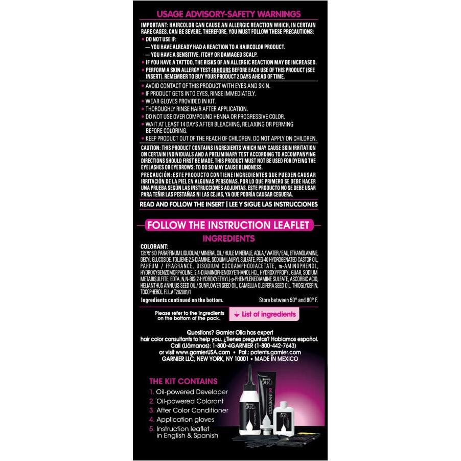 Kit de Color de Cabello Garnier Olia B+++ Rubio Platino 1 Cuenta