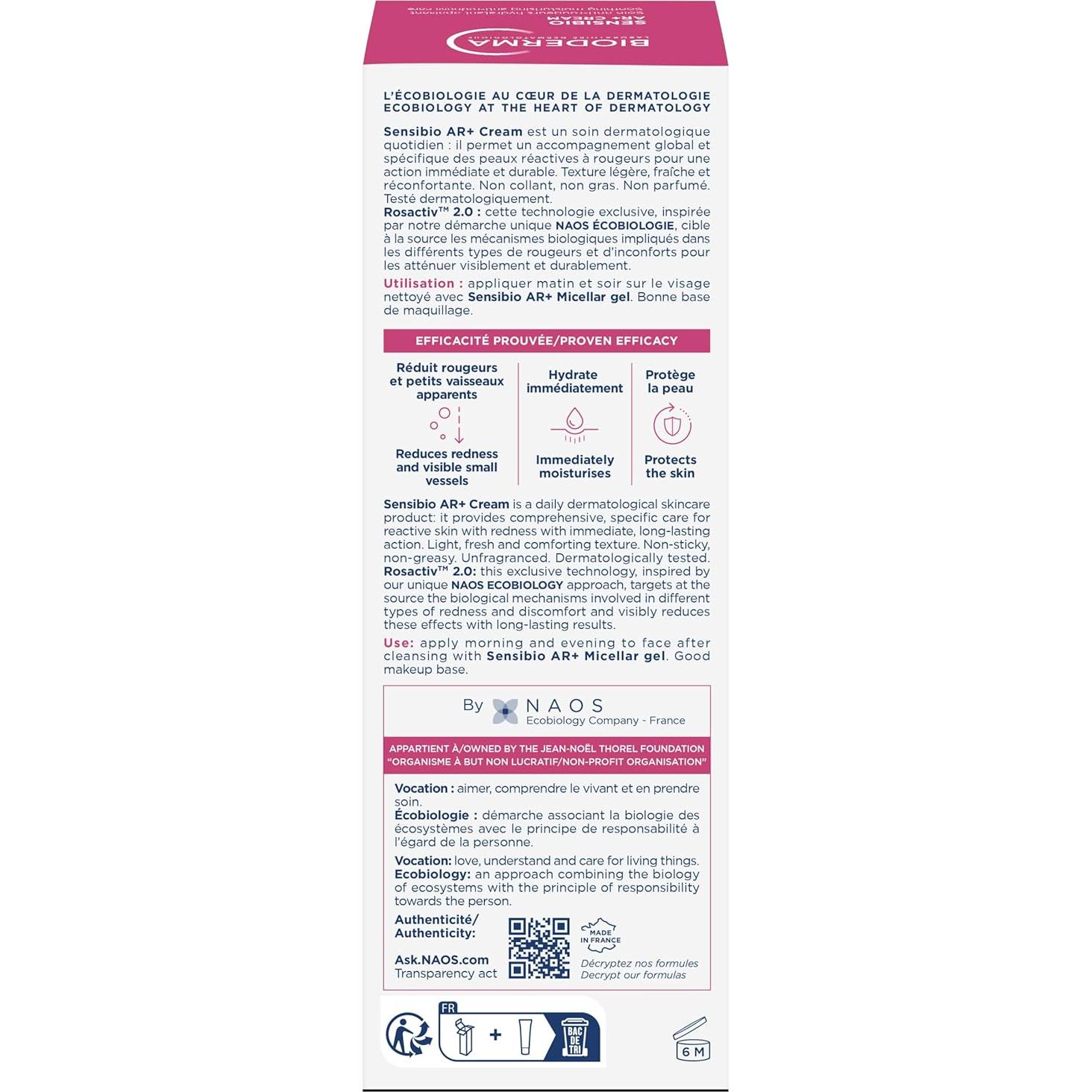 Bioderma Sensibio AR+ Crema para Enrojecimiento Facial 40g