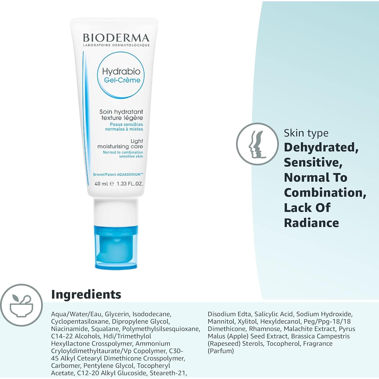 Crema Facial Hidratante en Gel Bioderma Hydrabio 39.5 ml