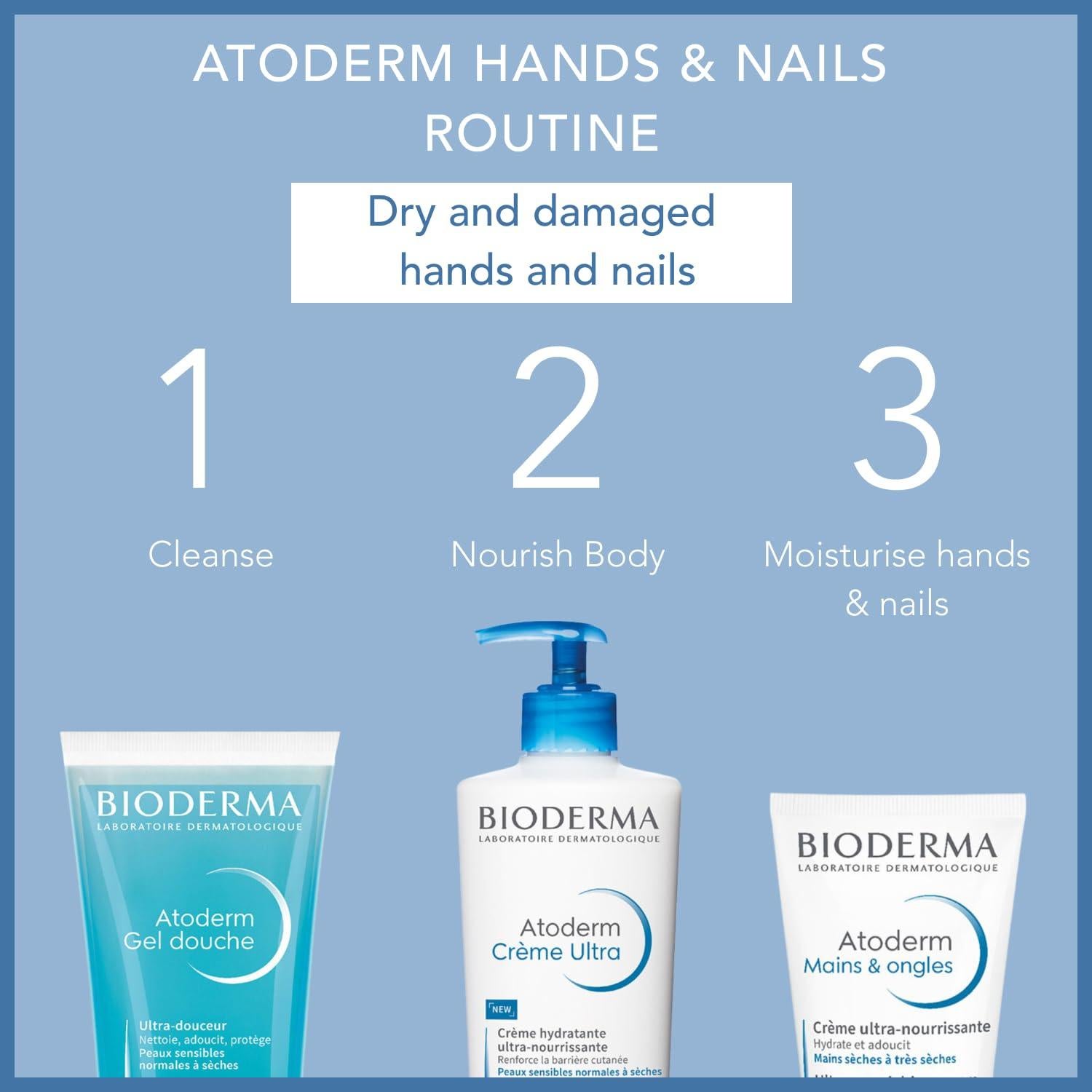 Crema para Manos y Uñas Bioderma Atoderm 50 ml Nutritiva