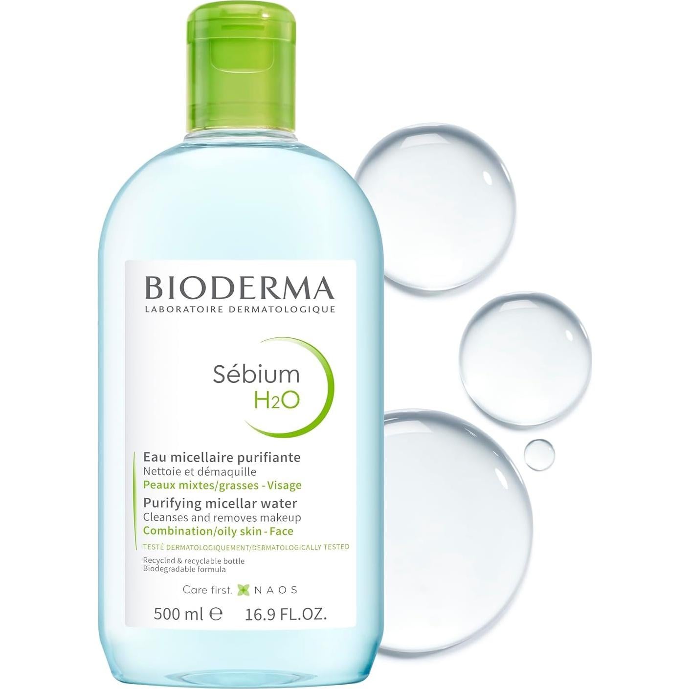 Agua Micelar Bioderma Sébium H2O 500 ml - Limpiador Facial