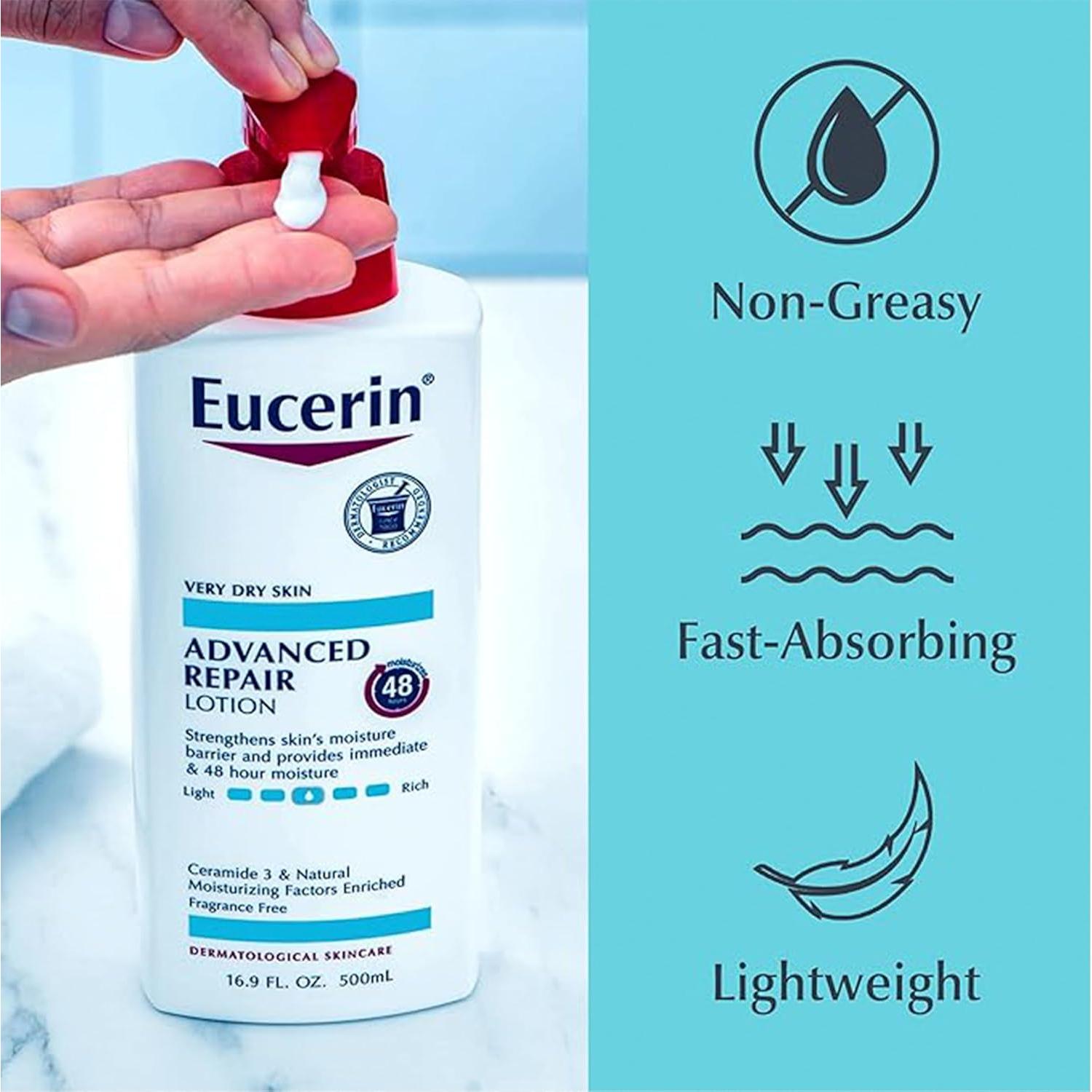 Conjunto Eucerin Cuidado Piel: Loción 500ml + Crema 226g Eczema