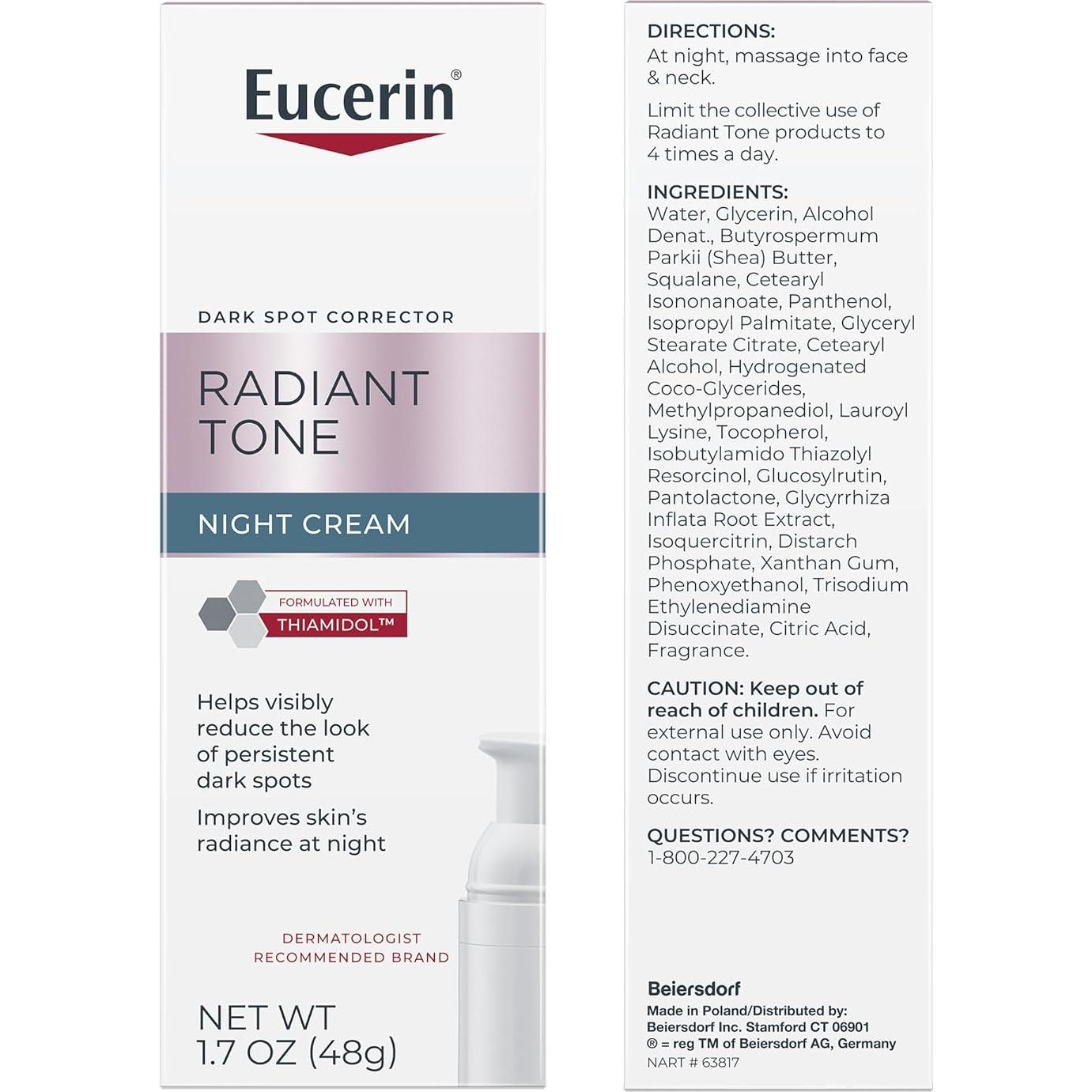 Eucerin Radiant Tone Suero + Gel Limpiador + Crema Nocturna