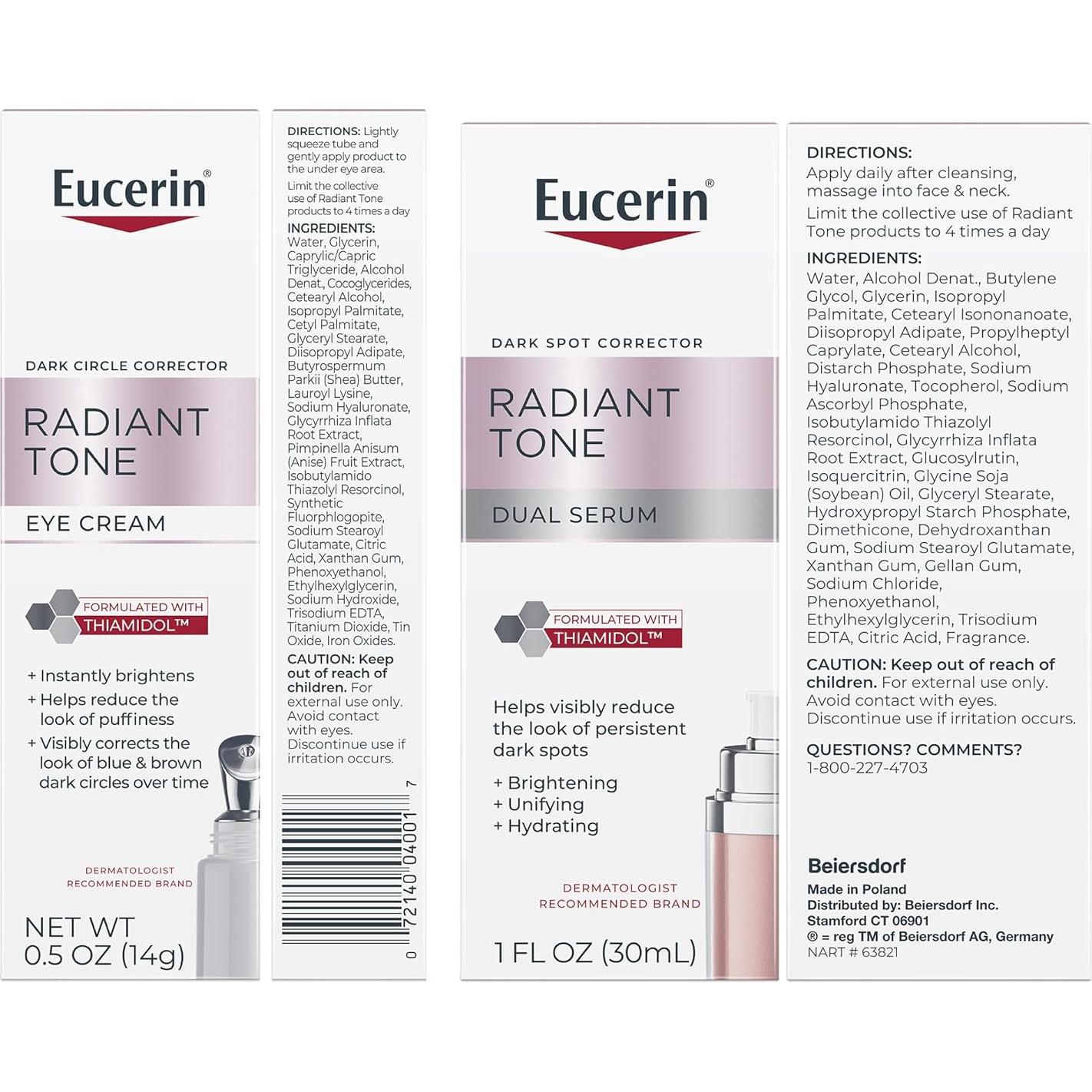 Eucerin Radiant Tone Suero y Crema para Ojos 30ml + 15ml