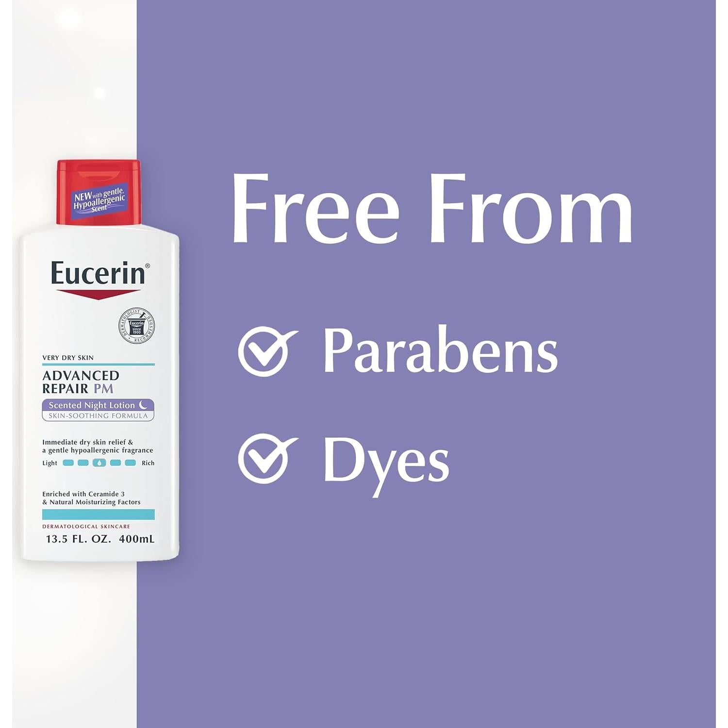 Eucerin Advanced Repair Loción Nocturna 400 ml Hidratante Piel Seca