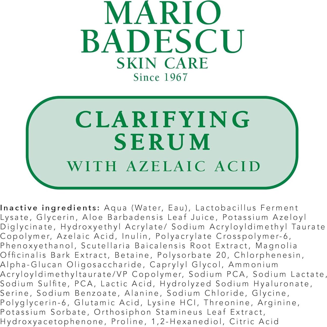 Suero Aclarador Mario Badescu con Ácido Azelaico 68g - Ilumina y Reduce Imperfecciones