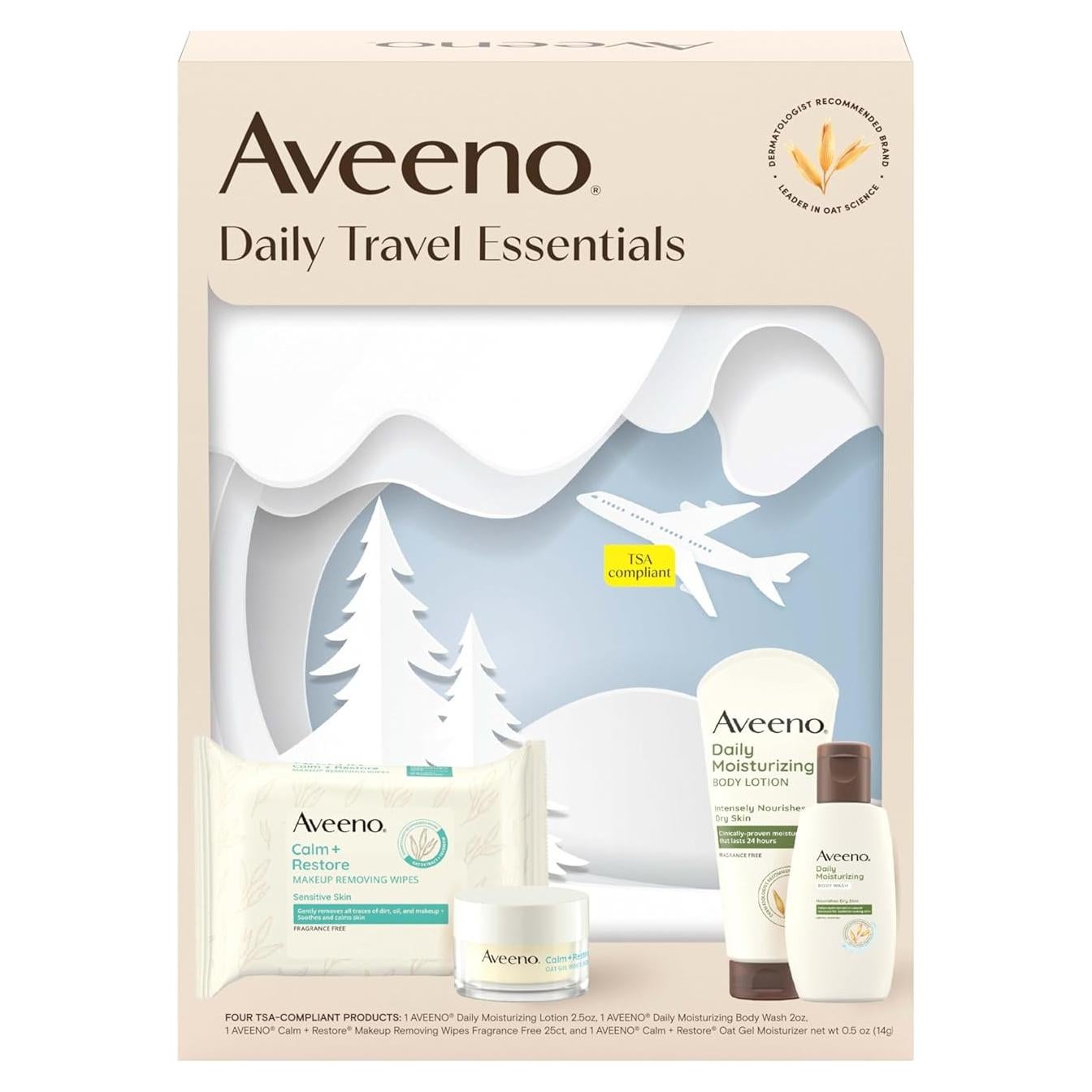 Set de Viaje de Cuidado de Piel Aveeno Daily - 4 Piezas