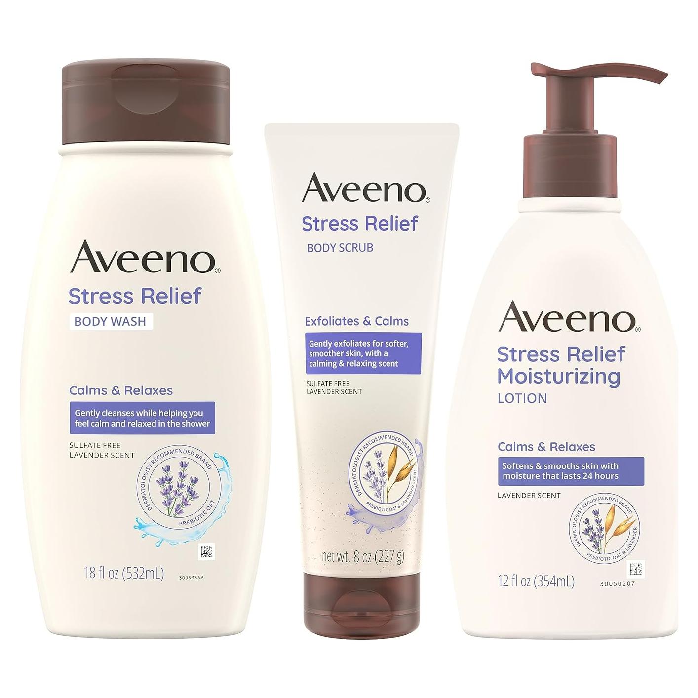 Paquete de Regalo Aveeno Alivio del Estrés 3 Piezas