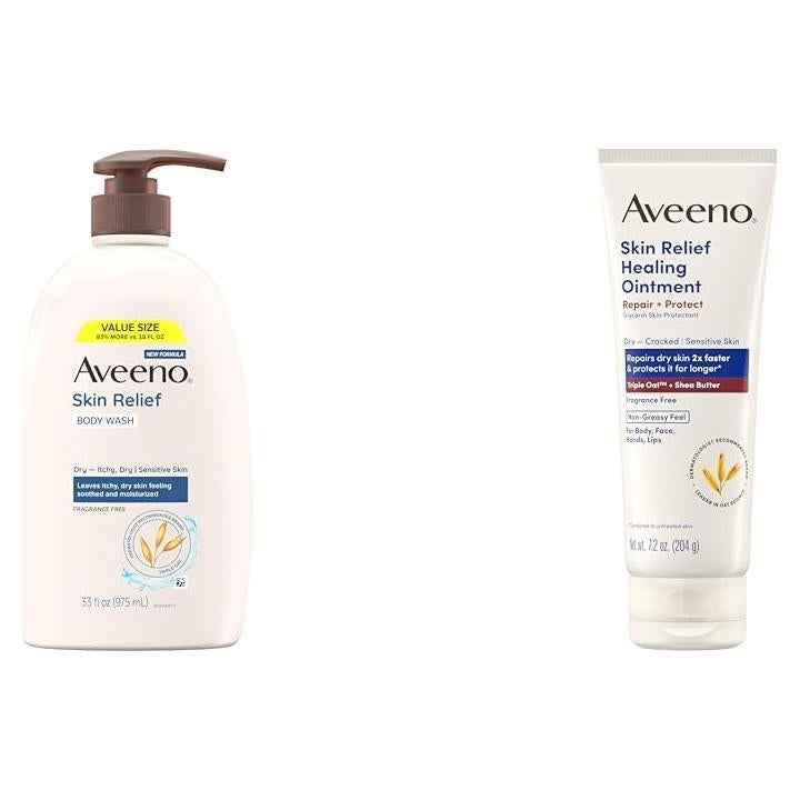 Gel de Ducha Aveeno Skin Relief 975 ml + Pomada 204 ml