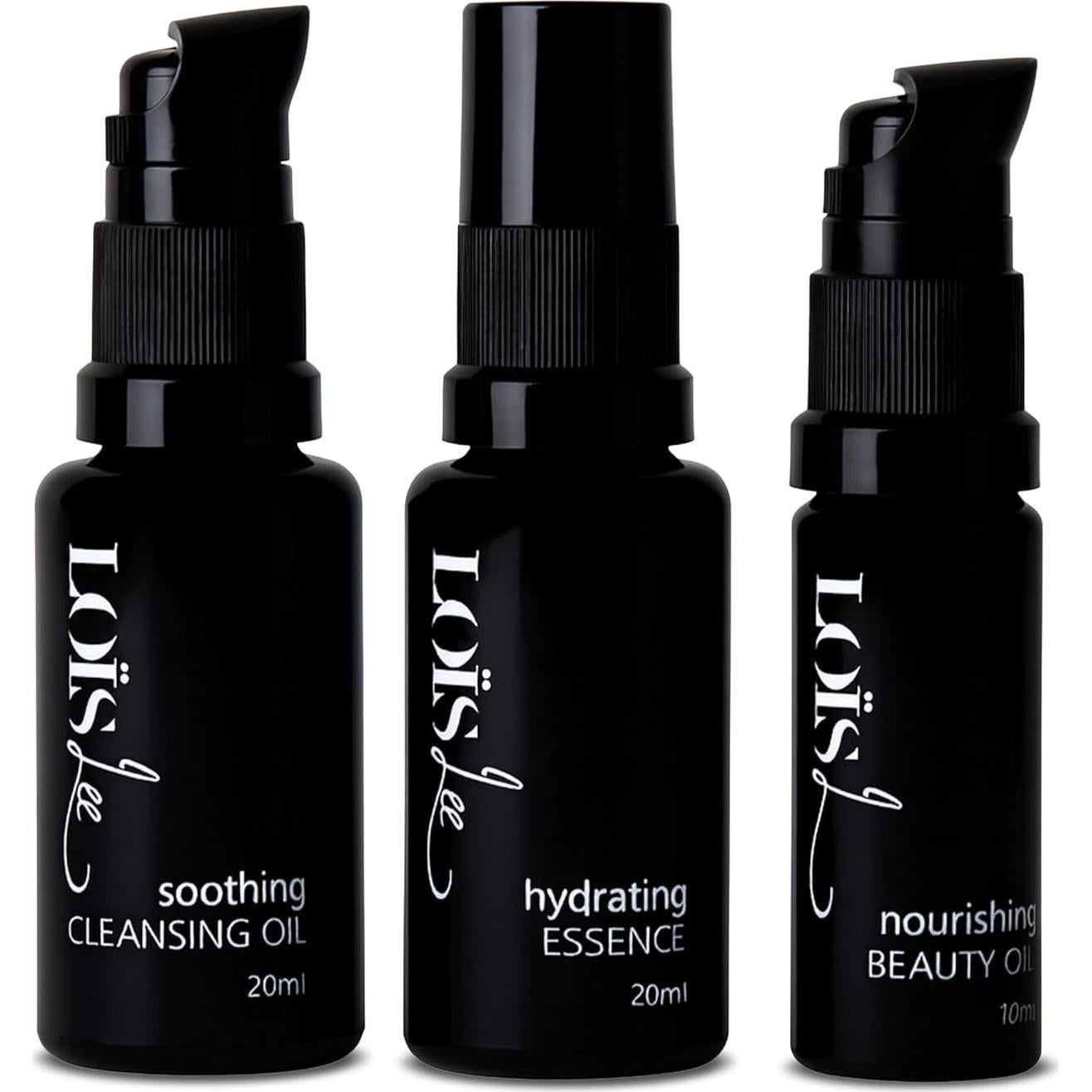 Set de Cuidado de la Piel Lois Lee - Aceite Limpiador, Esencia y Aceite de Belleza - Kit Facial Natural
