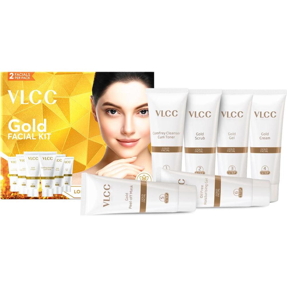 Kit Facial de Oro VLCC - Tratamiento de 6 Pasos