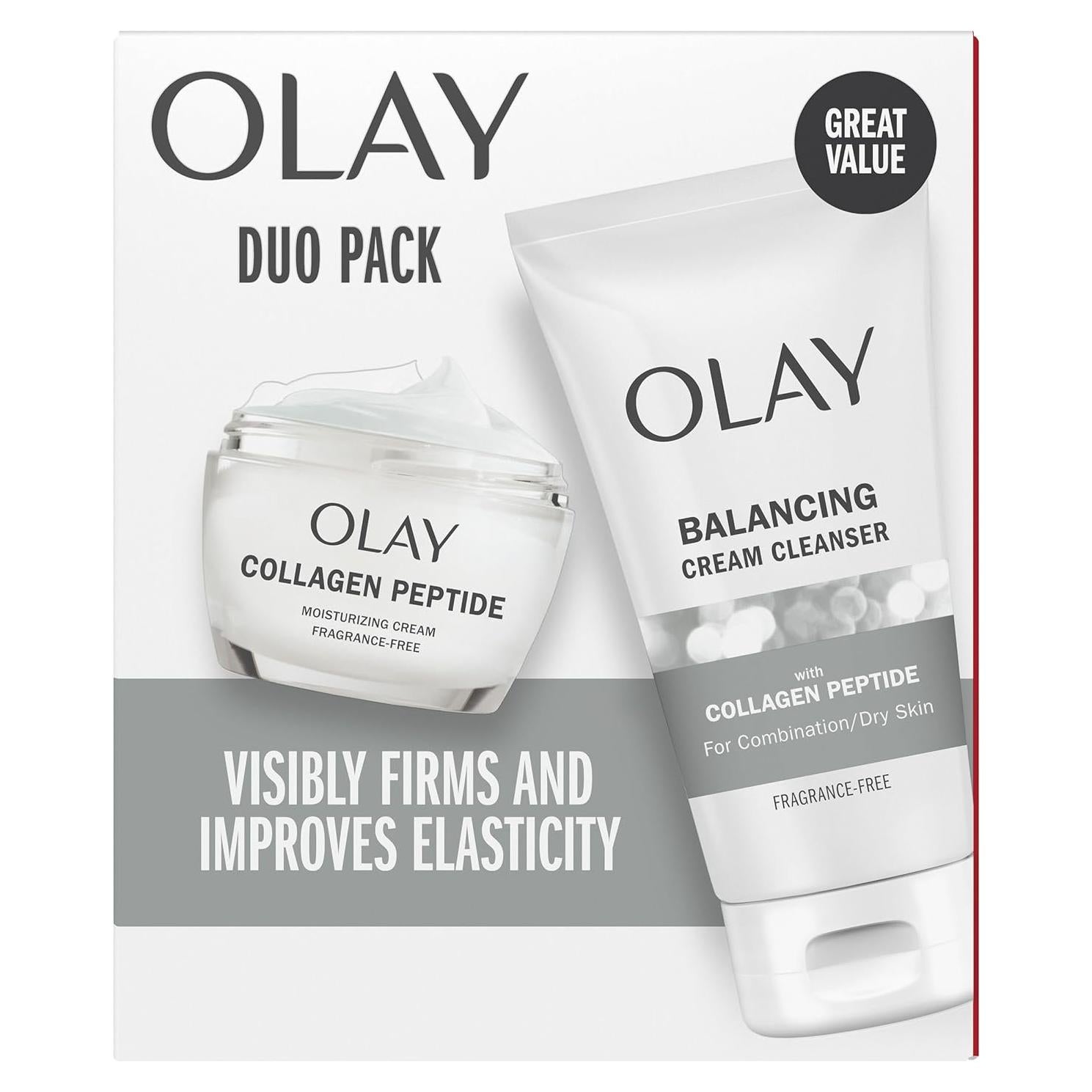 Paquete Dúo Olay: Crema Hidratante y Limpiador Facial 148ml