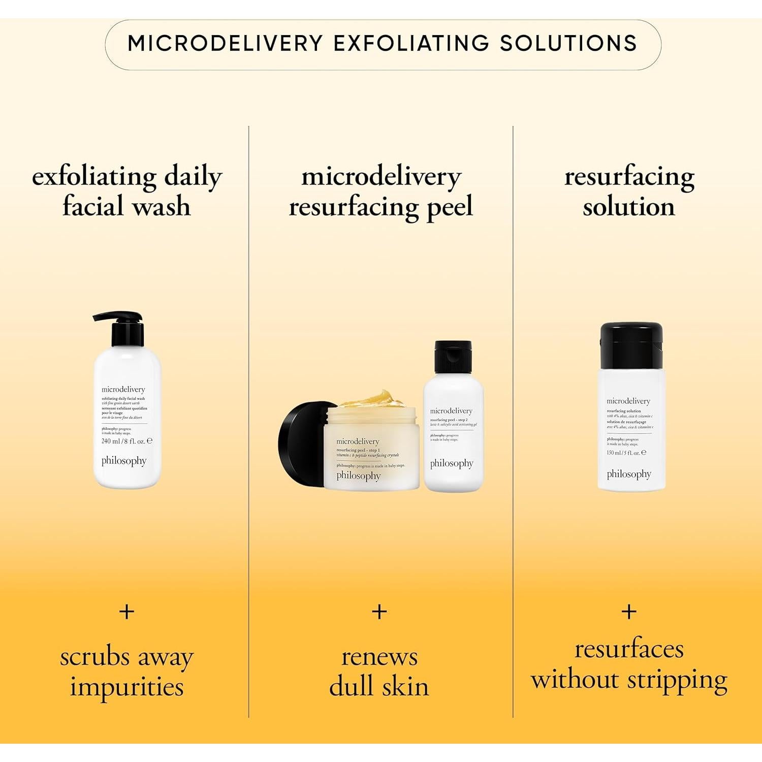 Kit de Peeling de Vitamina C Philosophy - 2 Pasos para Piel Suave