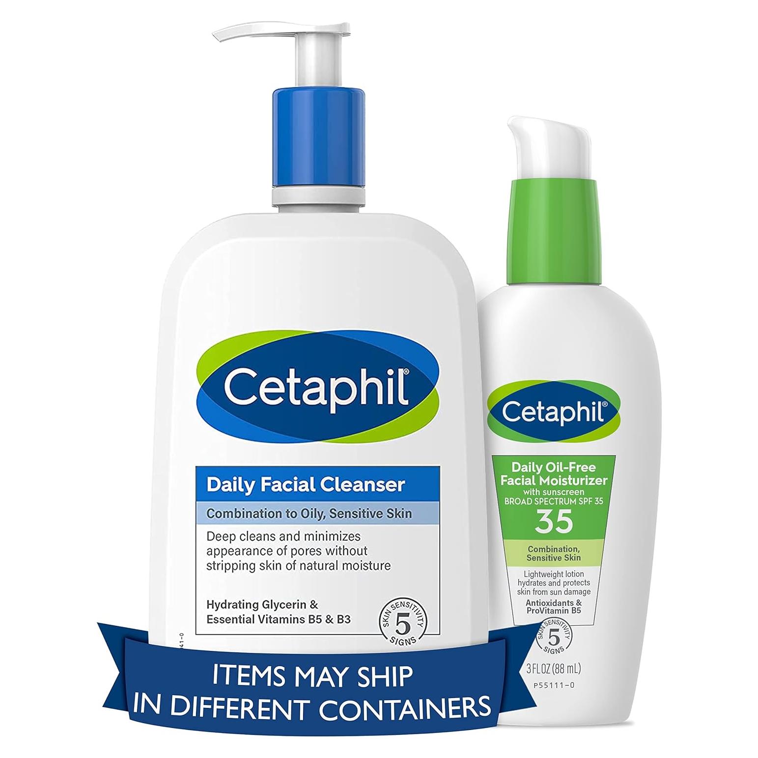 Kit Limpiador Facial Diario y Hidratante SPF 35 Cetaphil
