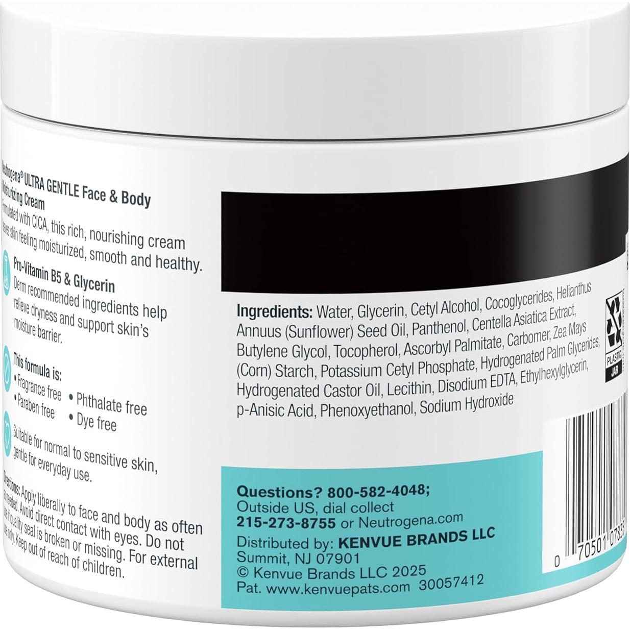 Crema Hidratante Ultra Suave Neutrogena 311 g Piel Normal/Sensible