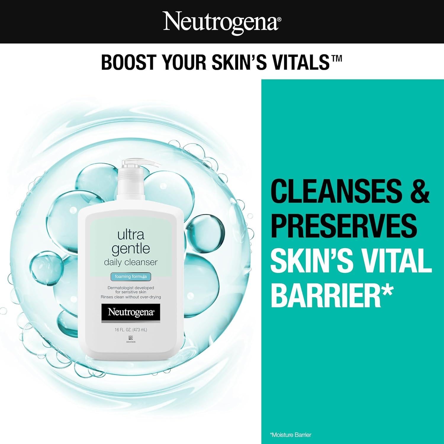 Set Cuidado Piel Sensible Neutrogena: Limpiador 473ml + Hidratante 100ml