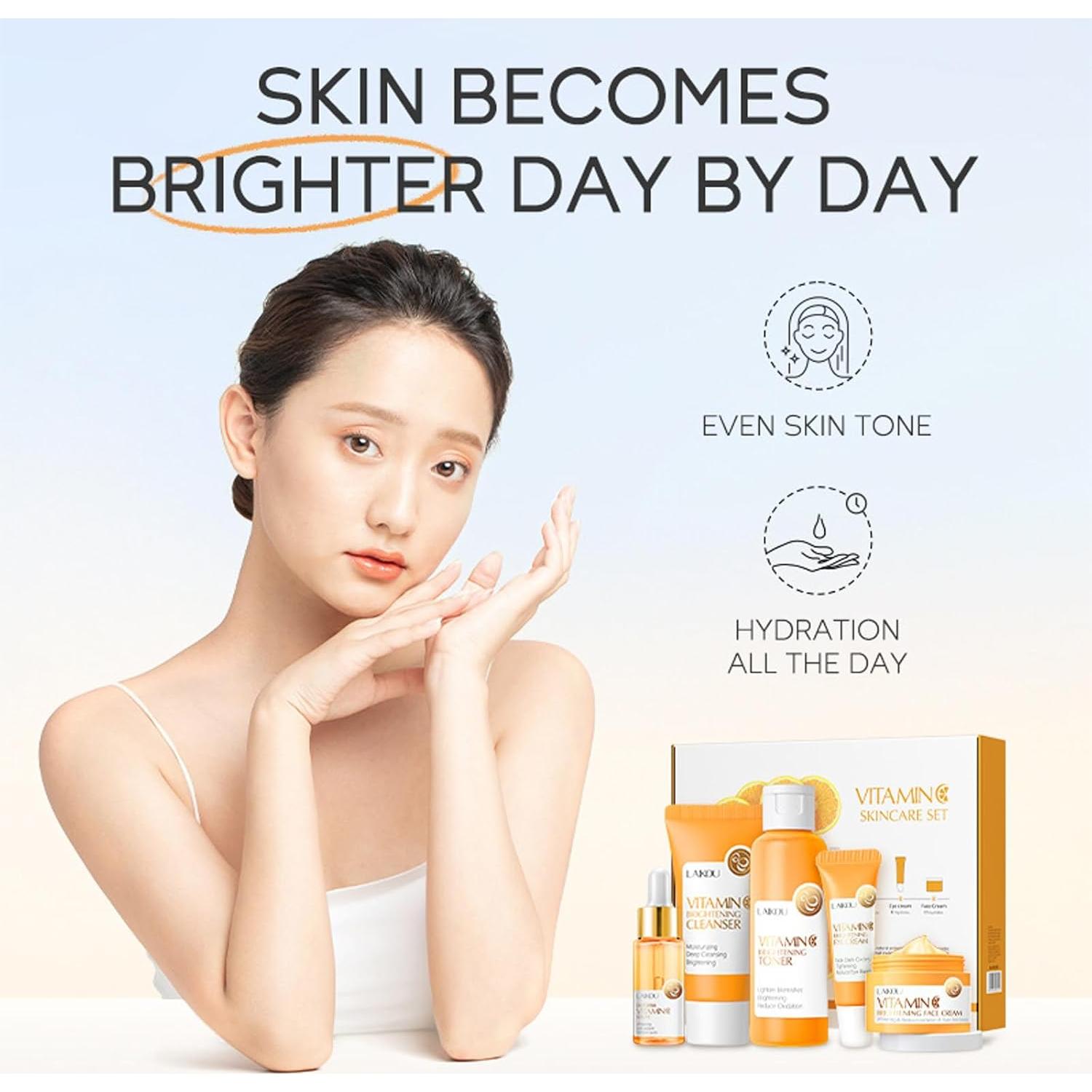 Set de Cuidado de la Piel New Irven con Vitamina C - 5 Piezas