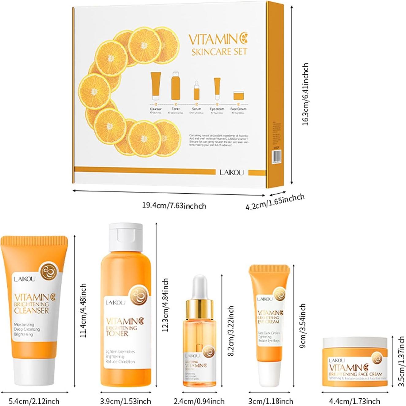 Set de Cuidado de la Piel New Irven con Vitamina C - 5 Piezas