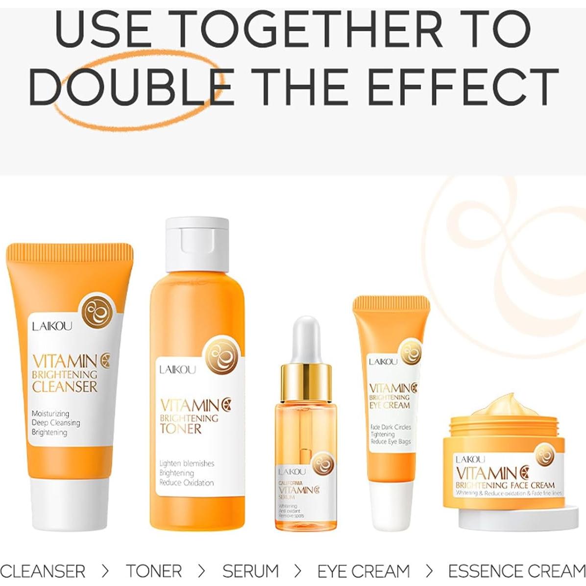 Set de Cuidado de la Piel New Irven con Vitamina C - 5 Piezas