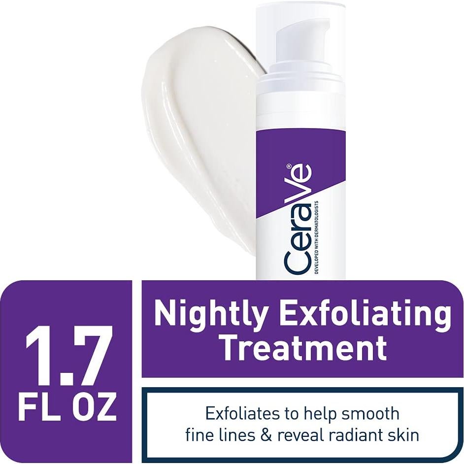 CeraVe Suero Exfoliante Nocturno 48g - Ácido Glicólico y Láctico