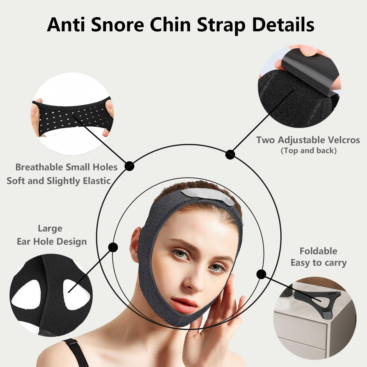 Correa Anti Ronquidos Ajustable JUNJIANHUAN Transpirable