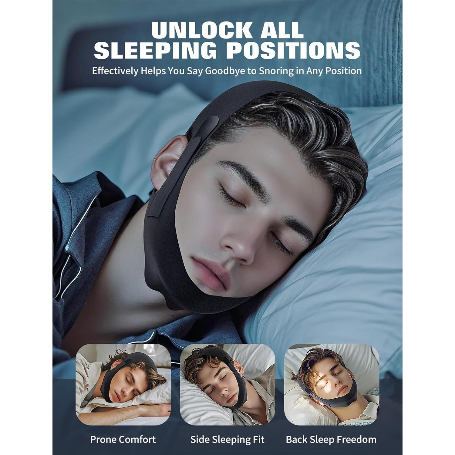 Correa para Barbilla Anti Ronquidos NNSRR CPAP Ajustable