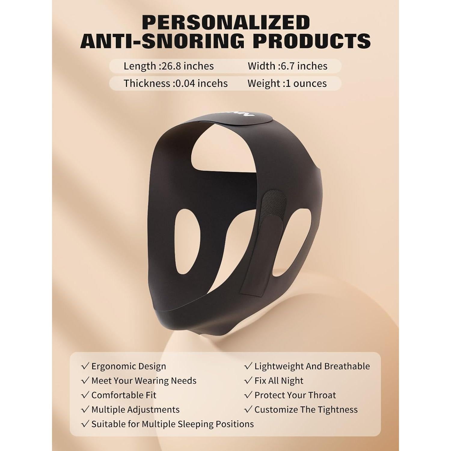 Correa para Barbilla Anti Ronquidos NNSRR CPAP Ajustable