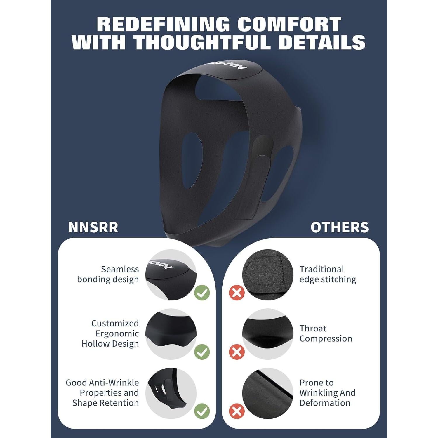 Correa para Barbilla Anti Ronquidos NNSRR CPAP Ajustable