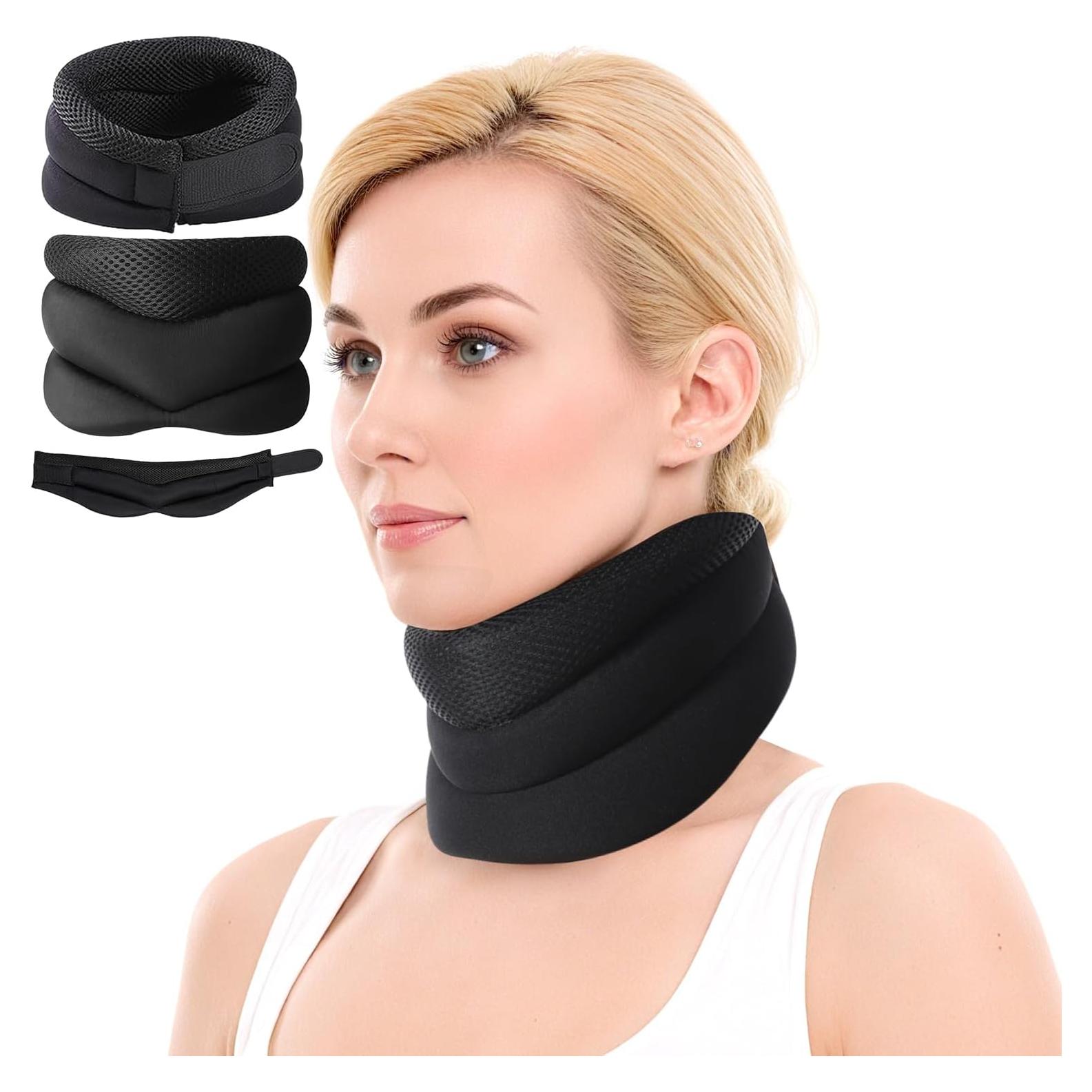 Soporte de Cuello Anti-Ronquidos Huatinent Ajustable Negro