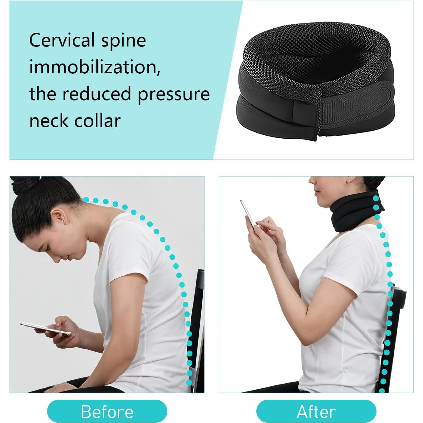 Soporte de Cuello Anti-Ronquidos Huatinent Ajustable Negro