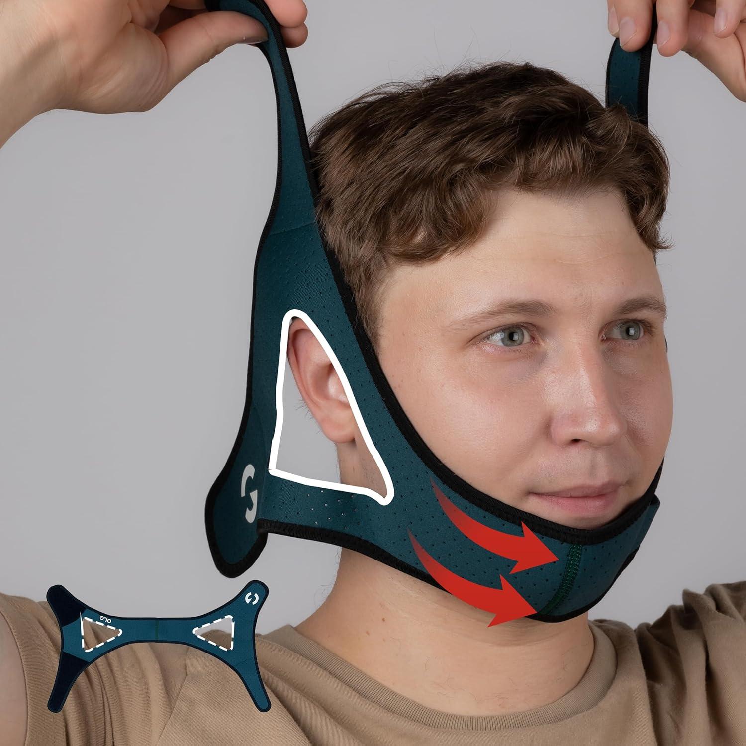 Detenedor de Ronquidos OLG Correa Barbilla CPAP Malla Transpirable