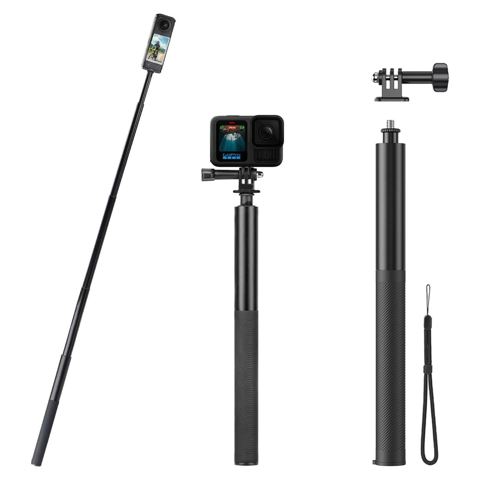 Palo de Selfie Invisible BRDRC 135 cm para Insta360 y DJI OSMO