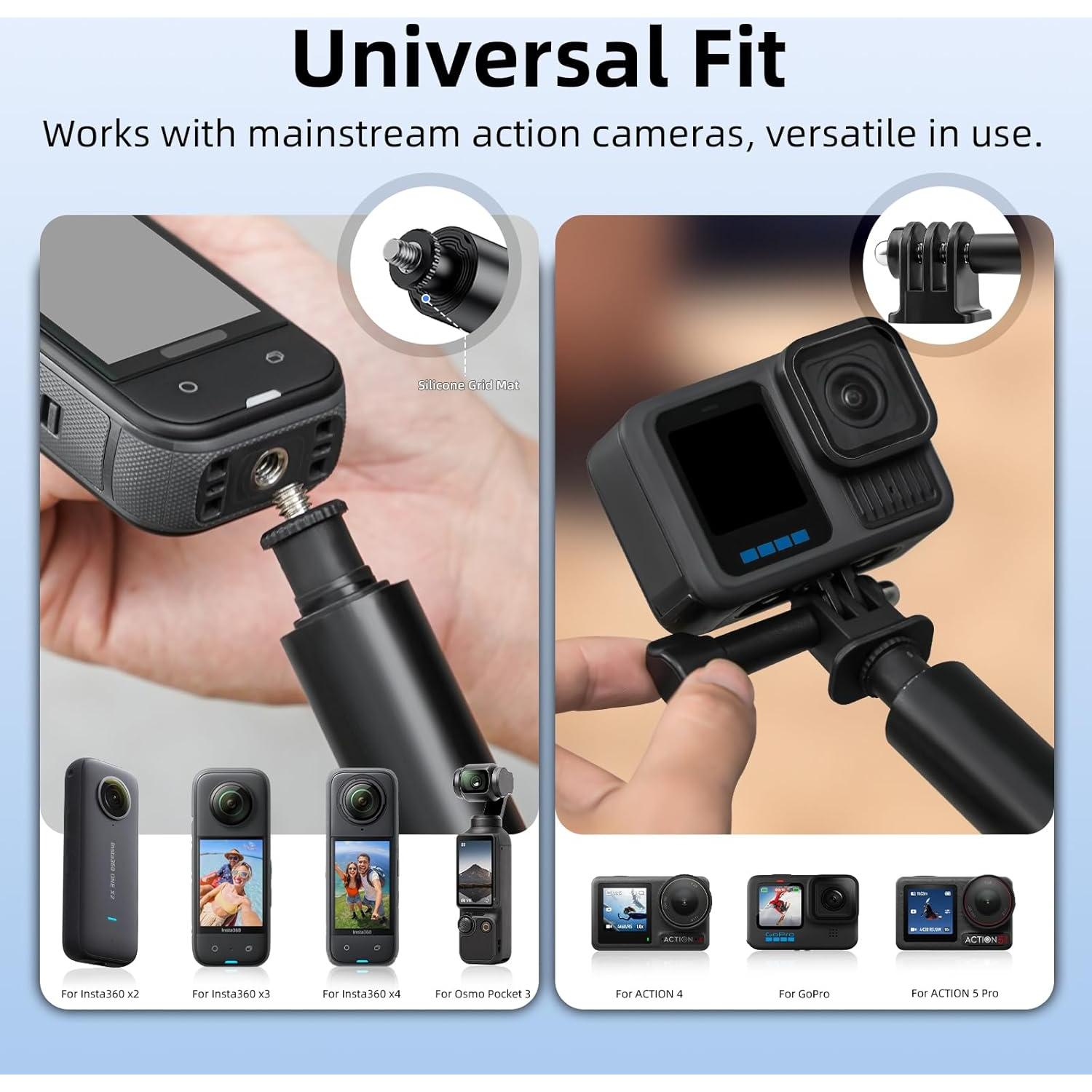 Palo de Selfie Invisible BRDRC 135 cm para Insta360 y DJI OSMO