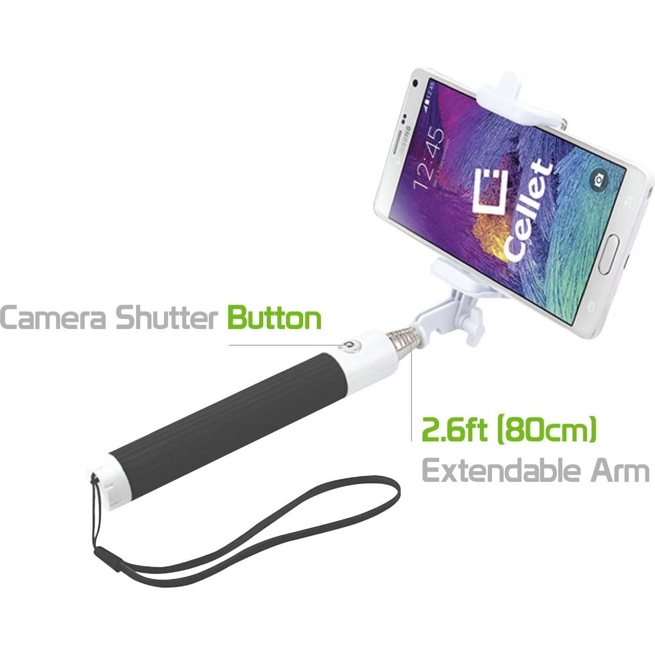 Palo Selfie Extensible Cellet ACPOD3BK 0.79m Compatible iPhone y Android