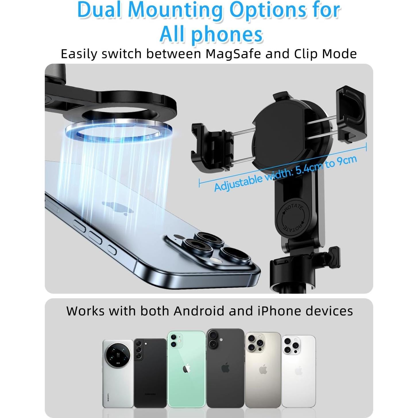 Trípode Multifuncional CloudValley 4 en 1 Negro para Selfie