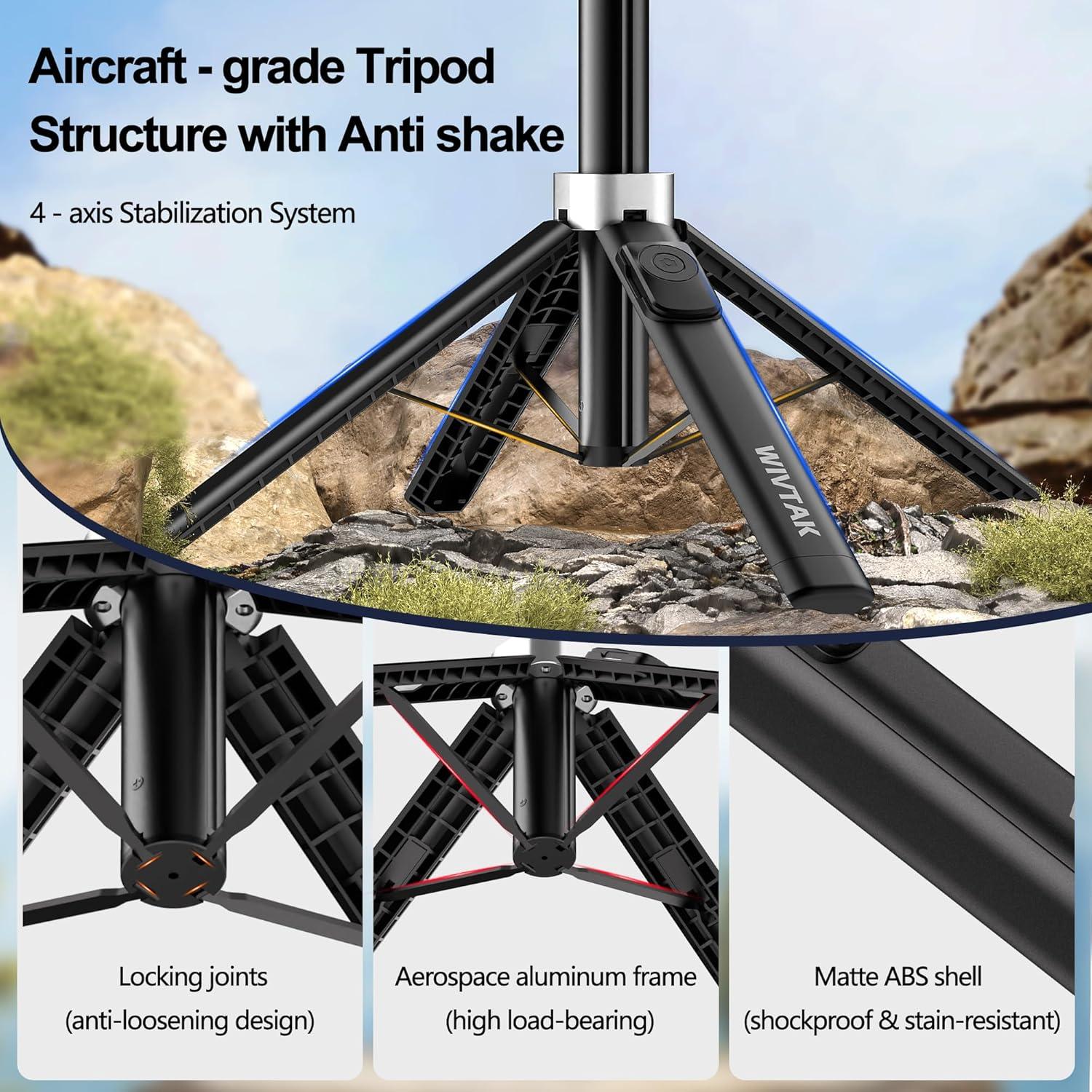 Trípode Wivtak 2Ring Light 3 en 1 con Seguimiento Facial AI 360°