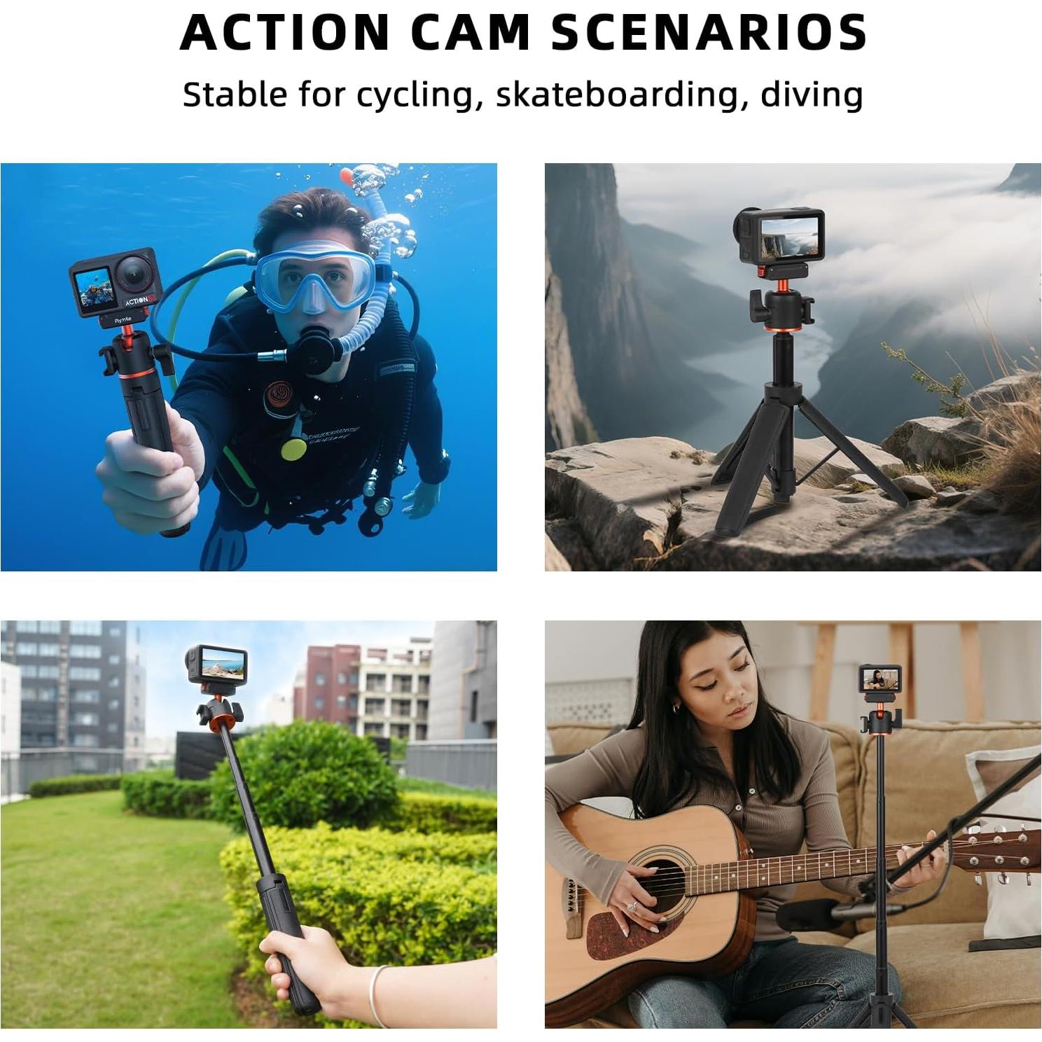 Trípode BRDRC CSG360 para DJI Osmo Action 5 Pro, 53 cm