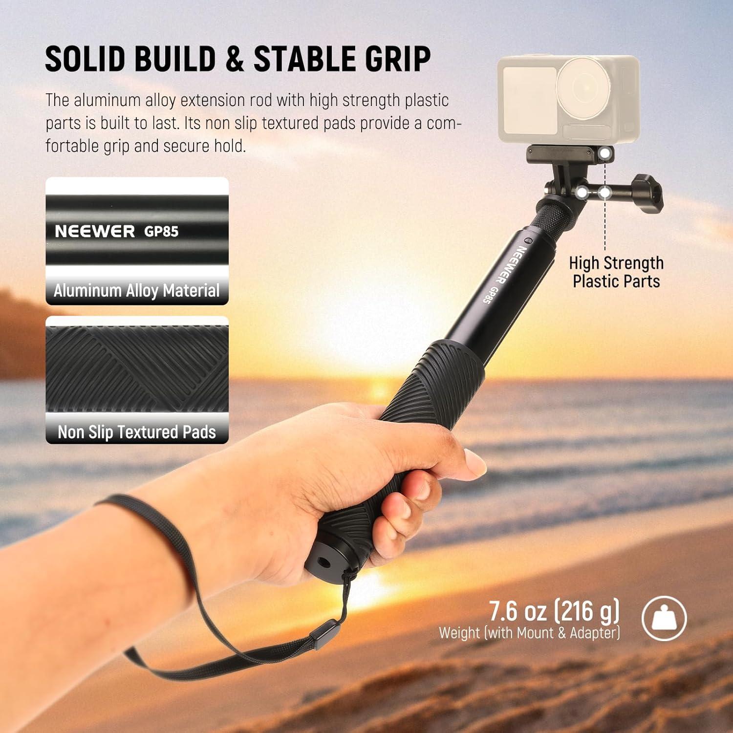 Vara de Extensión NEEWER GP-85 para Cámara de Acción 121 cm