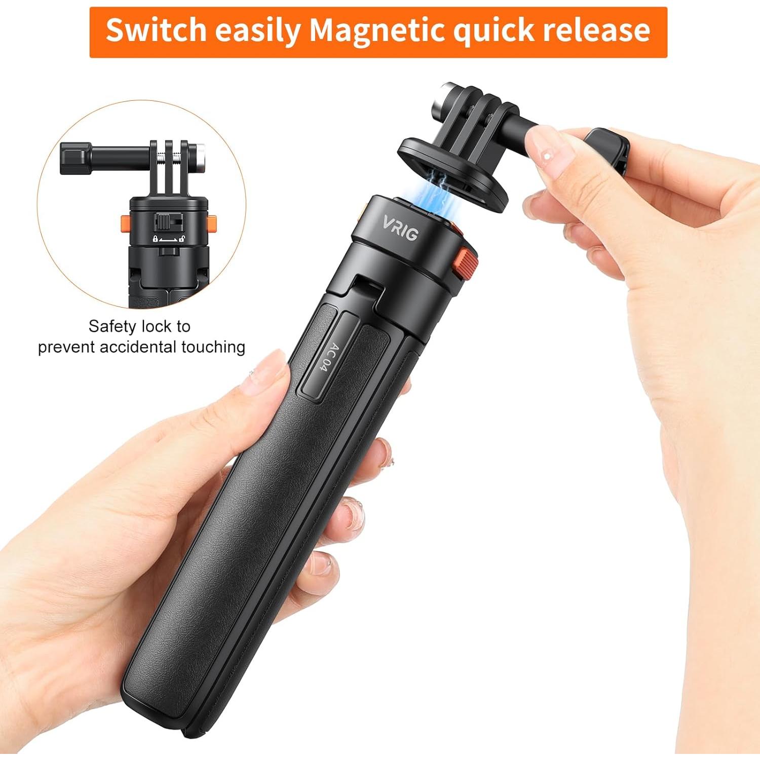 Palo de Selfie Extensible VRIG AC-04 con Trípode y Adaptador