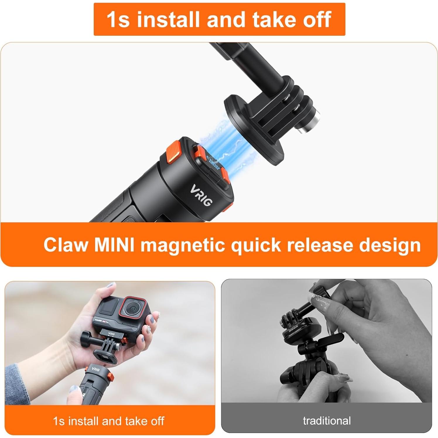 Palo de Selfie Extensible VRIG AC-04 con Trípode y Adaptador