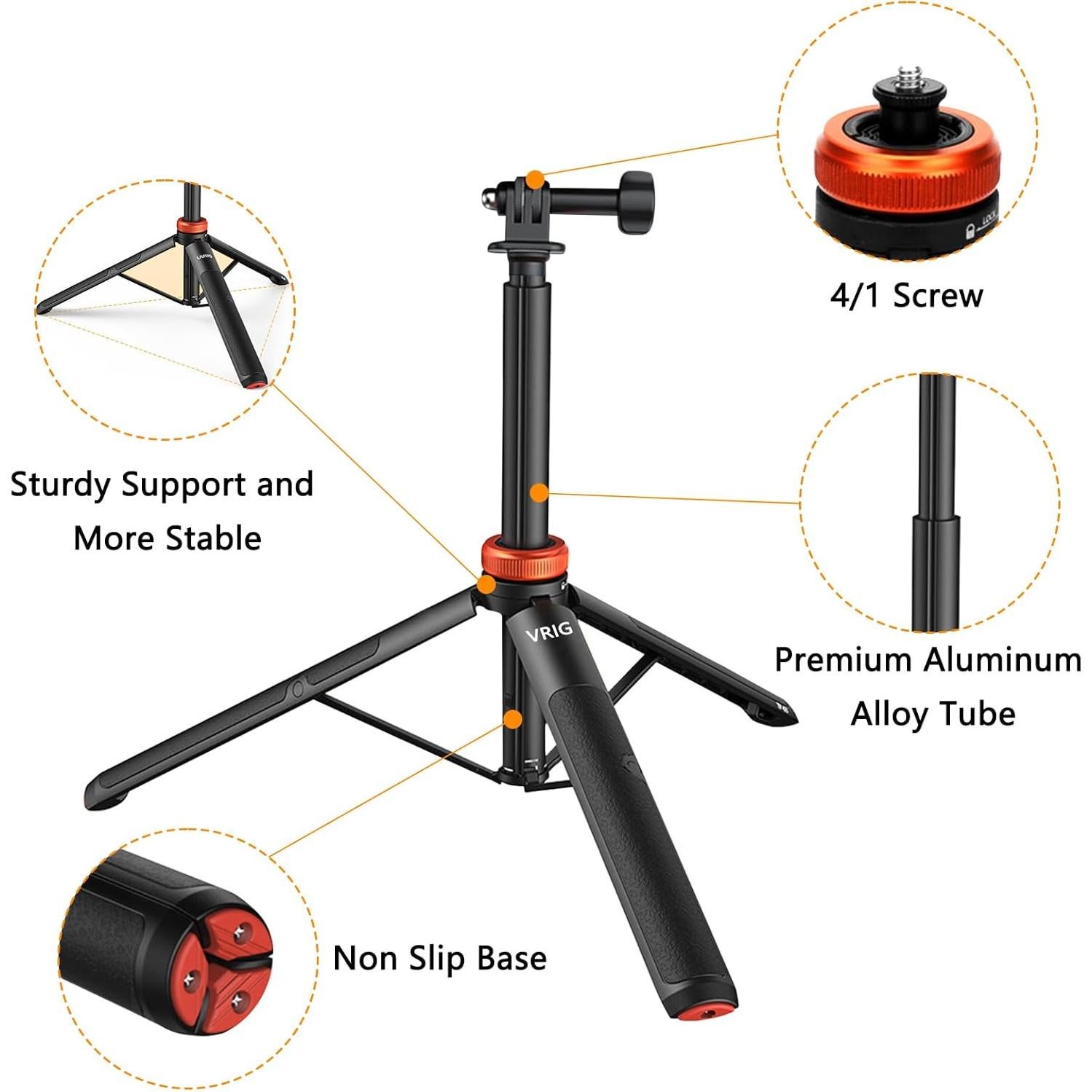 Trípode Extensible para Selfie Stick Osznmmg para GoPro y Más