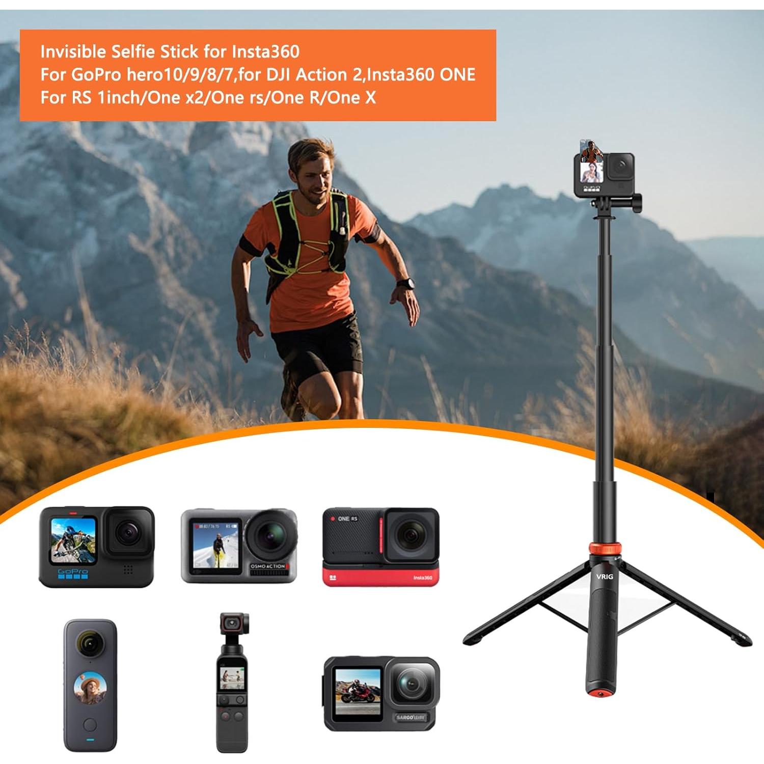 Trípode Extensible para Selfie Stick Osznmmg para GoPro y Más