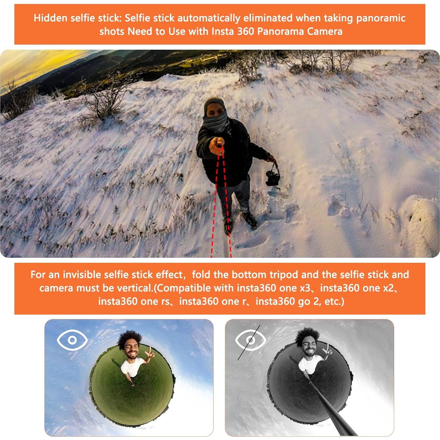 Trípode Extensible para Selfie Stick Osznmmg para GoPro y Más