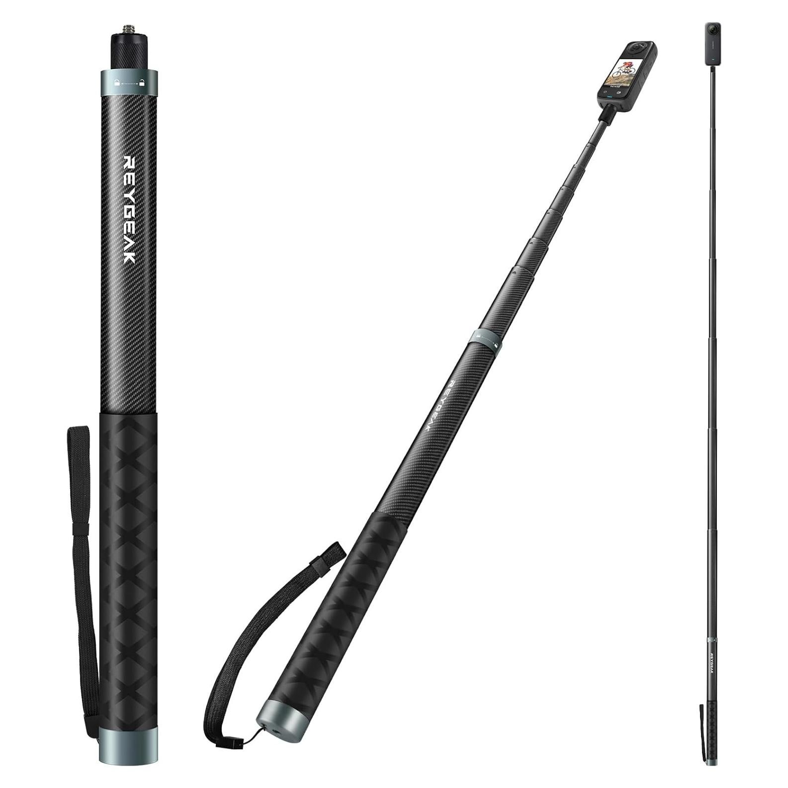 Palo de Selfie Extensible REYGEAK 300cm Fibra de Carbono