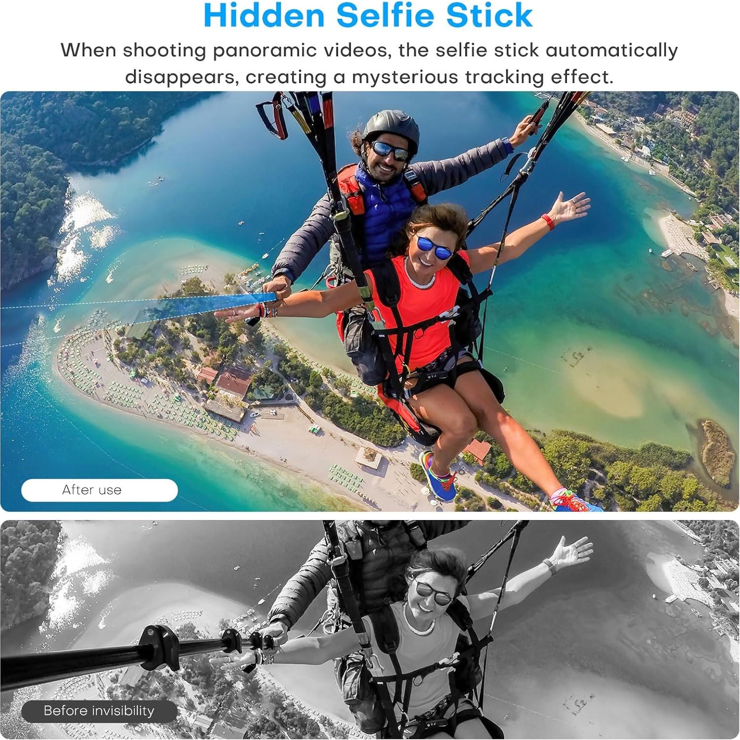 Palo de Selfie Extensible REYGEAK 300cm Fibra de Carbono