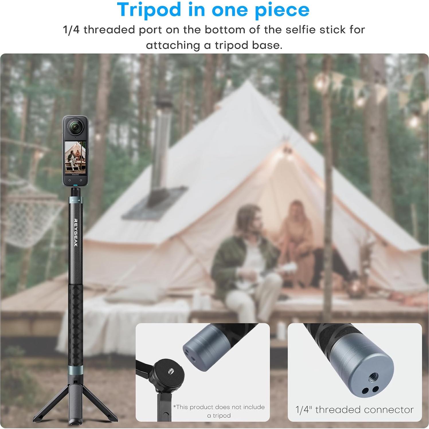 Palo de Selfie Extensible REYGEAK 300cm Fibra de Carbono